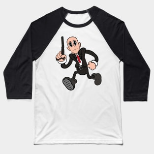 Secret agent bald assassin rubber hose vintage cartoon Baseball T-Shirt